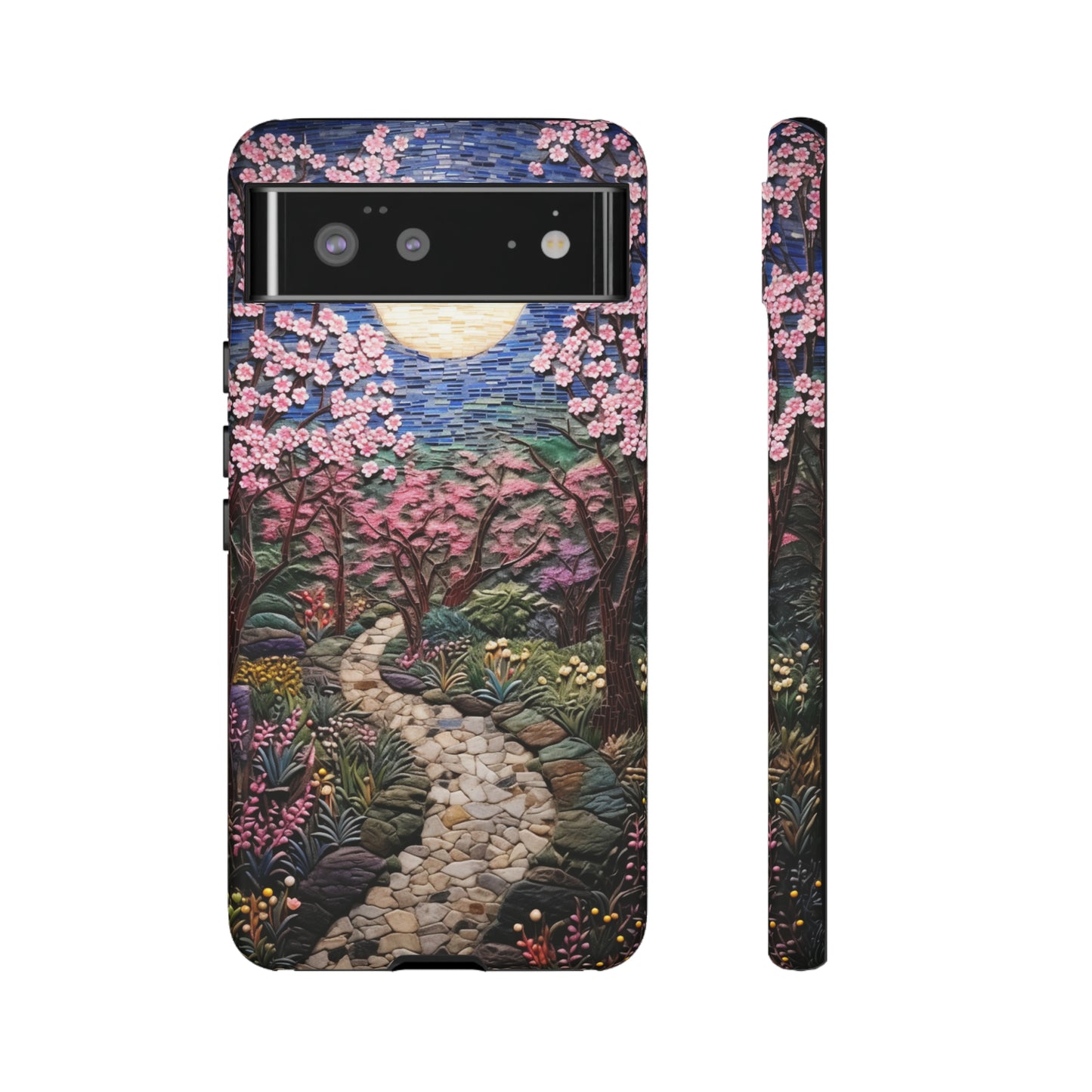 Full moon walk Floral Mosaic Tile