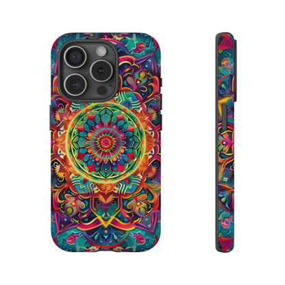 Cosmic Stained Glass Mandala Phone Case