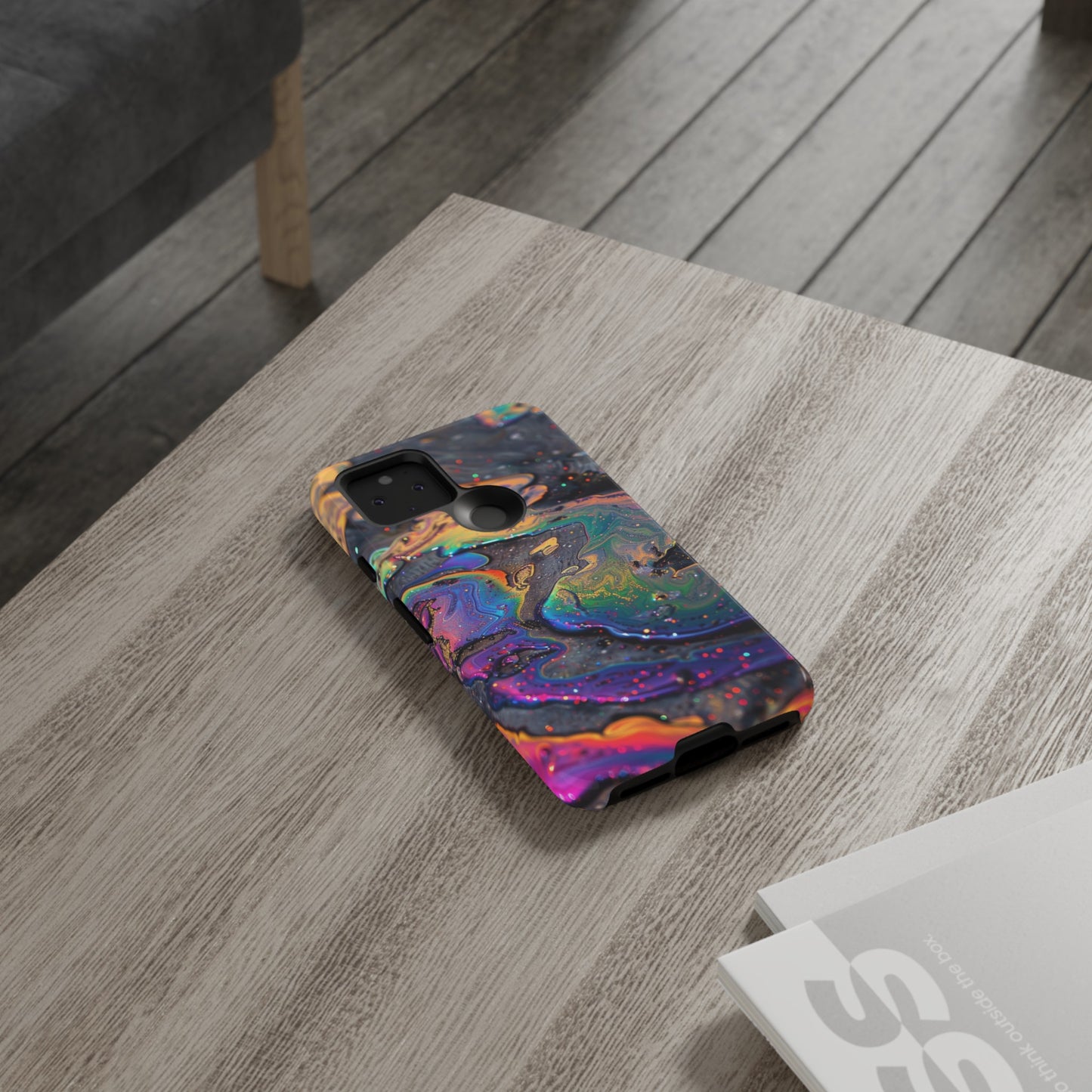 Opalescent Marbled Holographic Print Phone Case