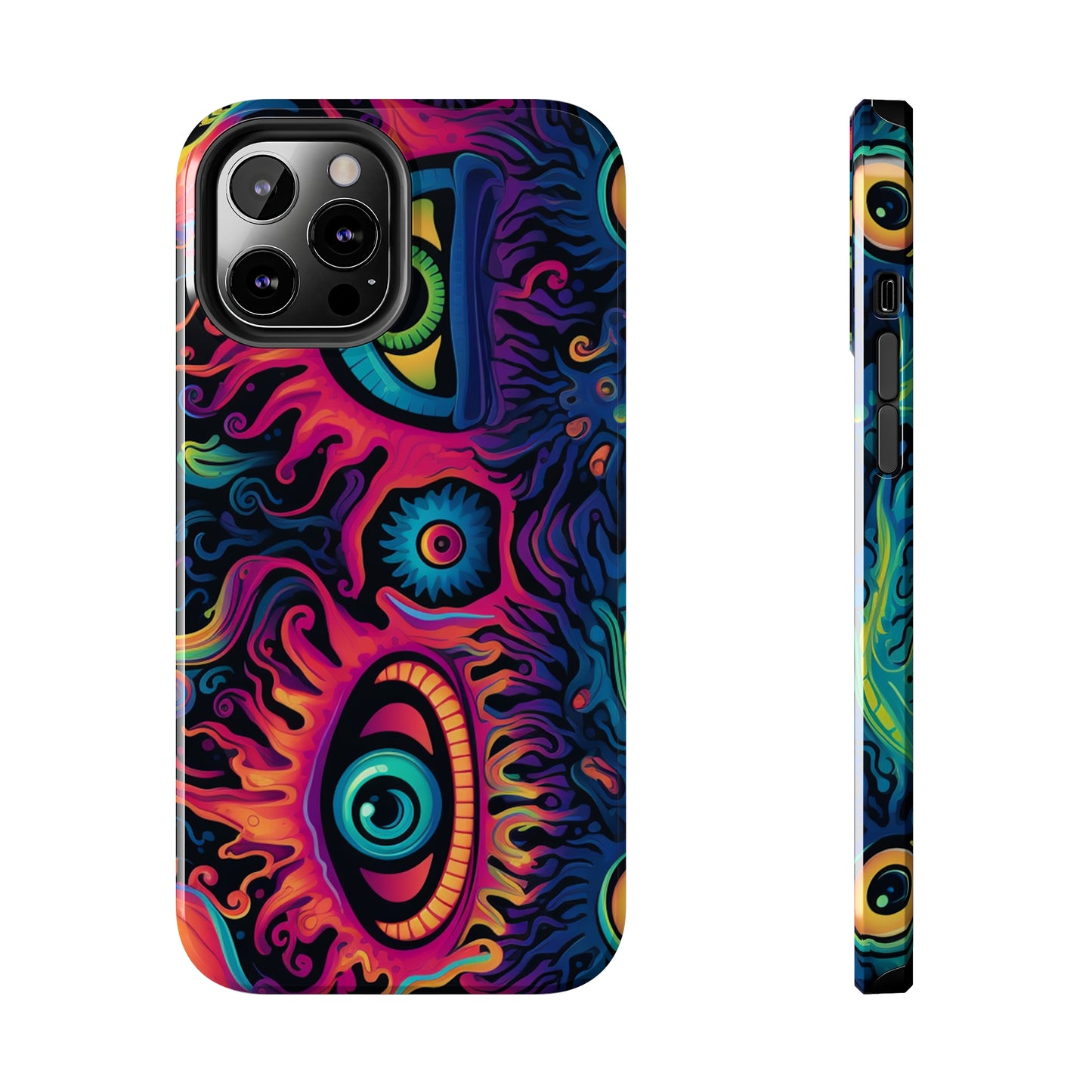 Psychedelic Art: The Eyes Upon Us iPhone Case | Embrace the Mystique of Trippy Visuals