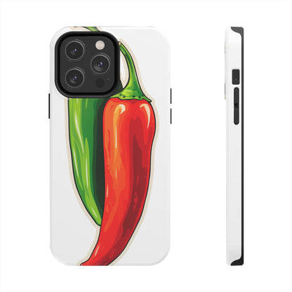 Green or Red Hot Chiles iPhone Case | New Mexico Fiery Flavors for Spice Lovers