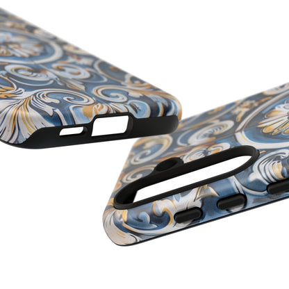 Azulejo Porcelain Blue & Creamy White Tile Mediterranean Design Phone Case