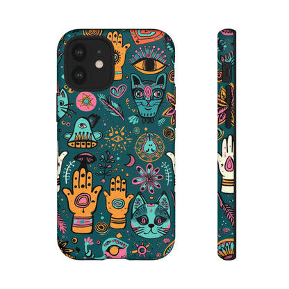 Kabbalistic Kitty Talisman Collage Phone Case