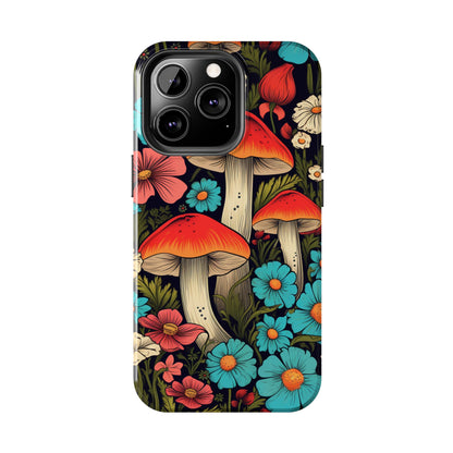 Psychedelic Retro Mushrooms iPhone case | Dive into Vintage Vibes