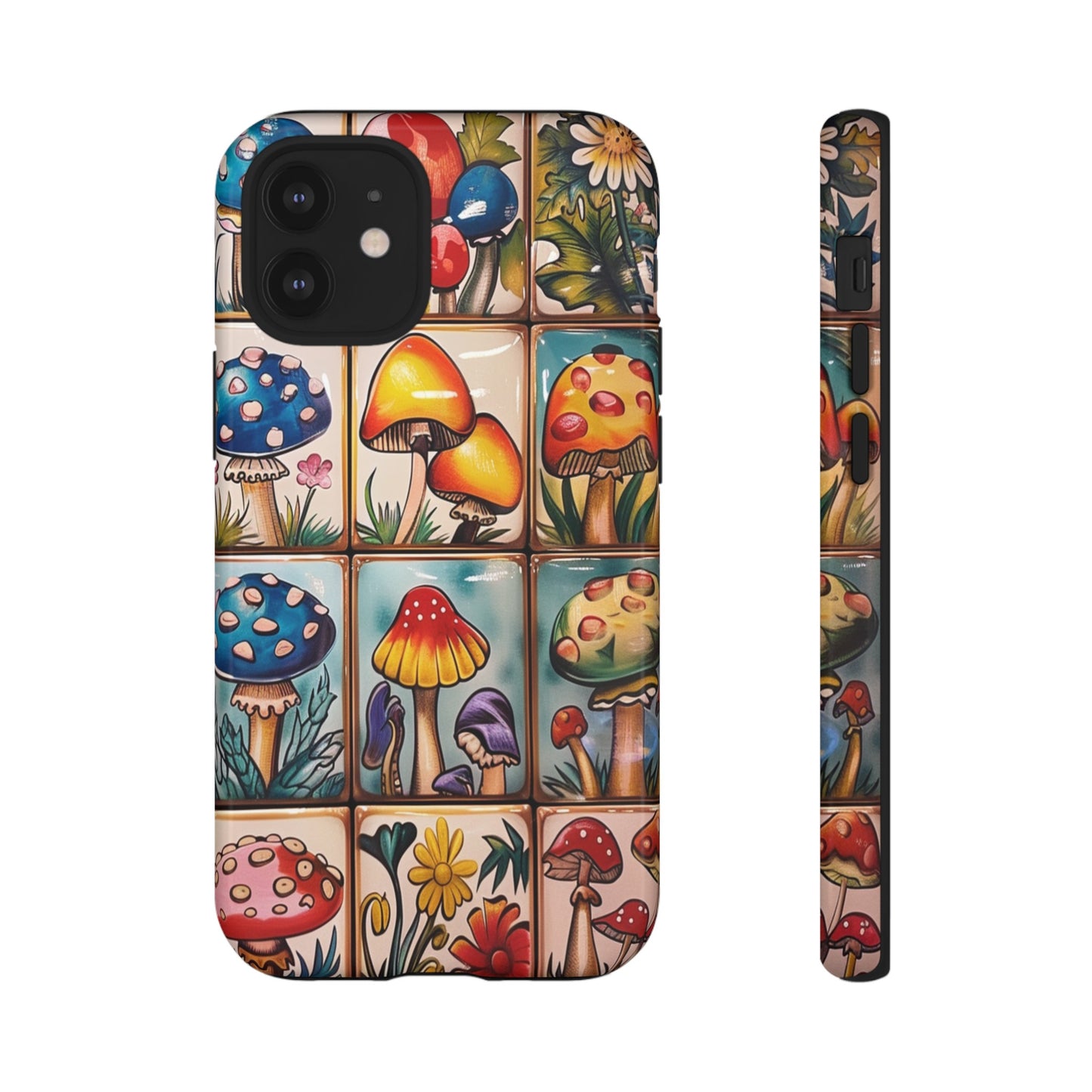 Trippy Magic Mushroom Tile  Abstract Art Phone Case