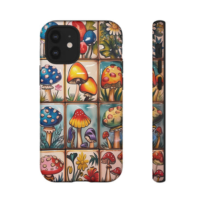 Trippy Magic Mushroom Tile  Abstract Art Phone Case