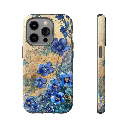 Forget Me Nots Vintage Color Splash Floral Design Phone Case