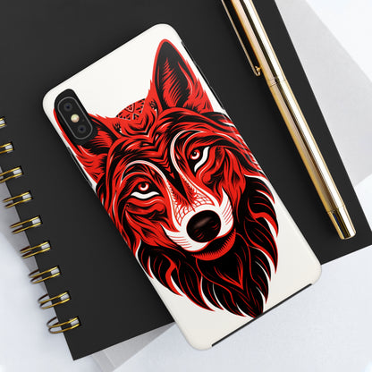 Mystic Echoes: Native American Tribal Wolf | Cultural Heritage iPhone Case