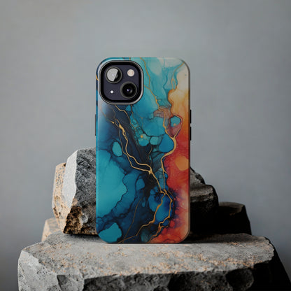 Marbled Watercolor iPhone Case | Embrace the Mesmerizing Multicolor Art