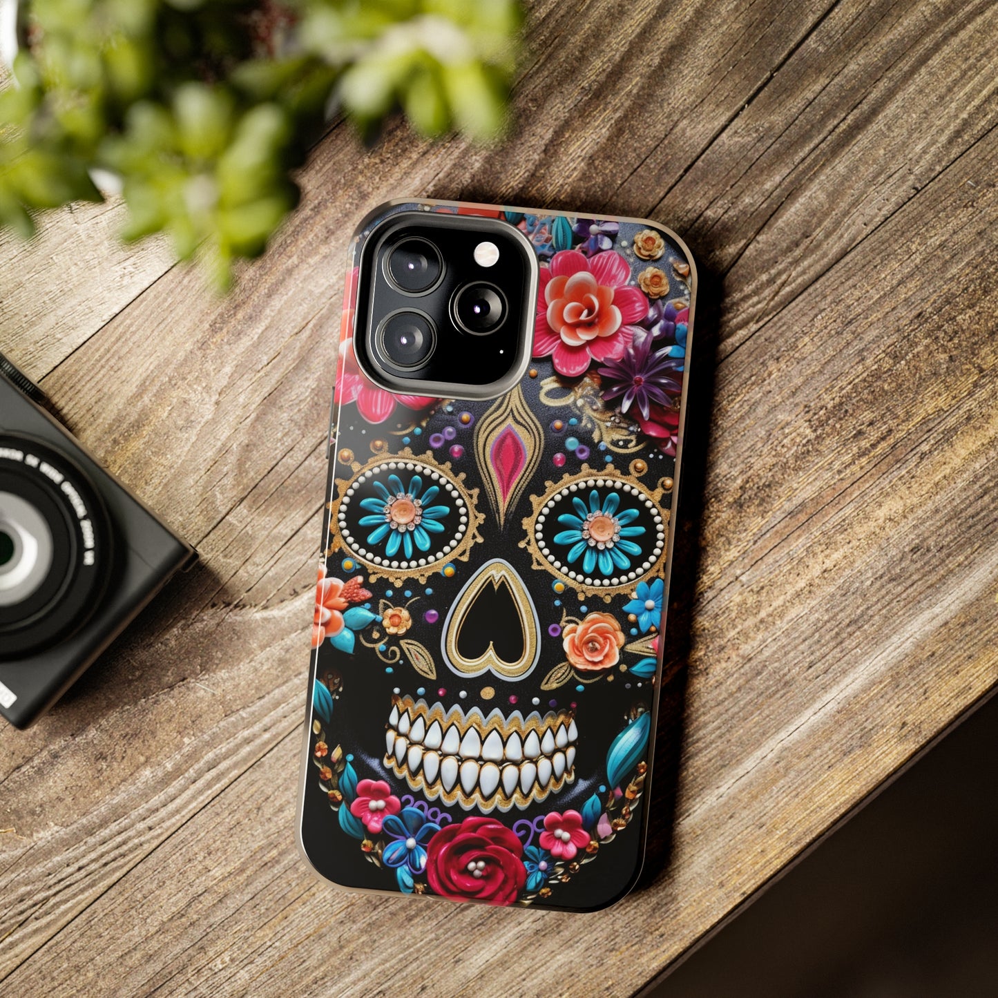 Sugar Skull iPhone Case | Celebrate Dia de los Muertos with Vibrant Elegance