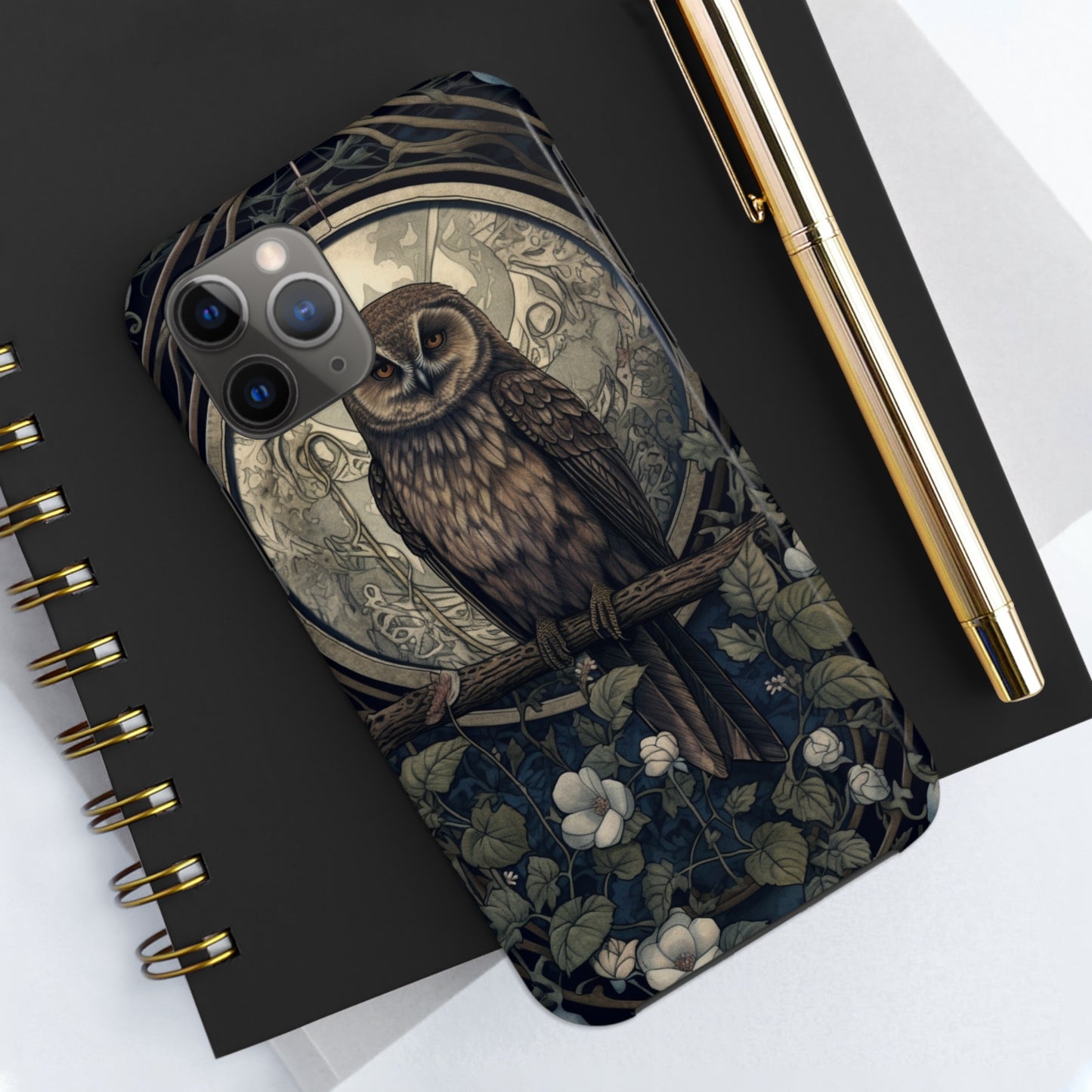 The Hermit Owl | Dark Academia Aesthetic Retro Tough iPhone Case | Embrace Mystical Vibes with Captivating Tarot Art and Reliable Protection