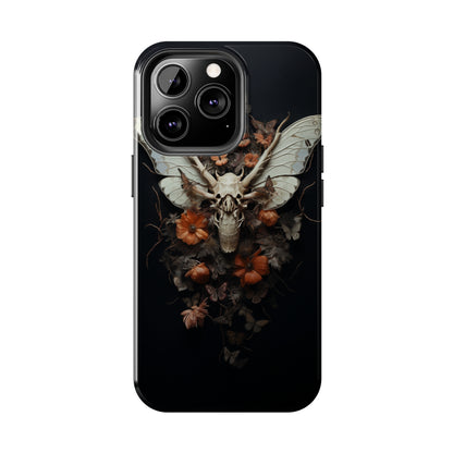 Deadhead Moth Gothic Dark Academia iPhone Case | Spooky Skull Mysterious Elegance