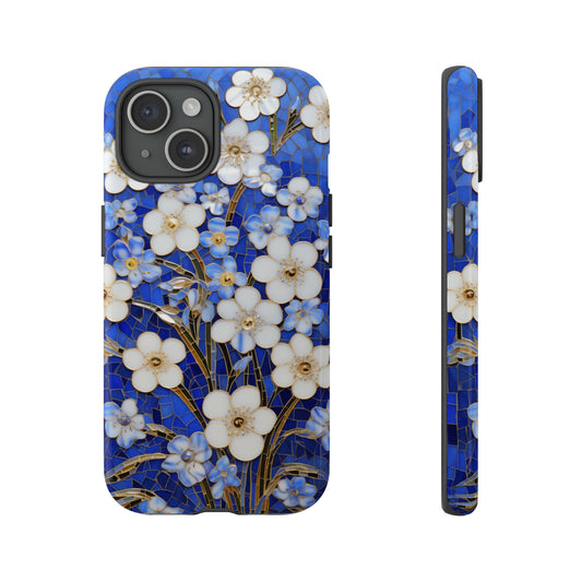 floral mosaic glass design on iPhone 15 case