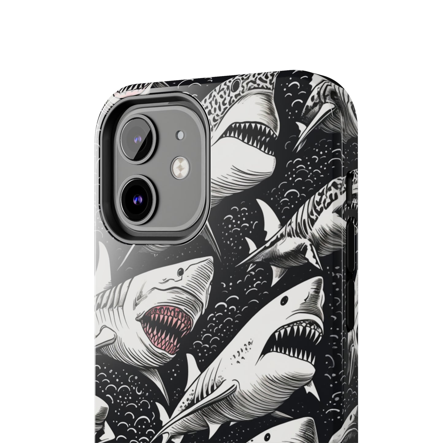 Deep Blue Mystery: Majestic Shark Design | Aquatic Adventure iPhone Case