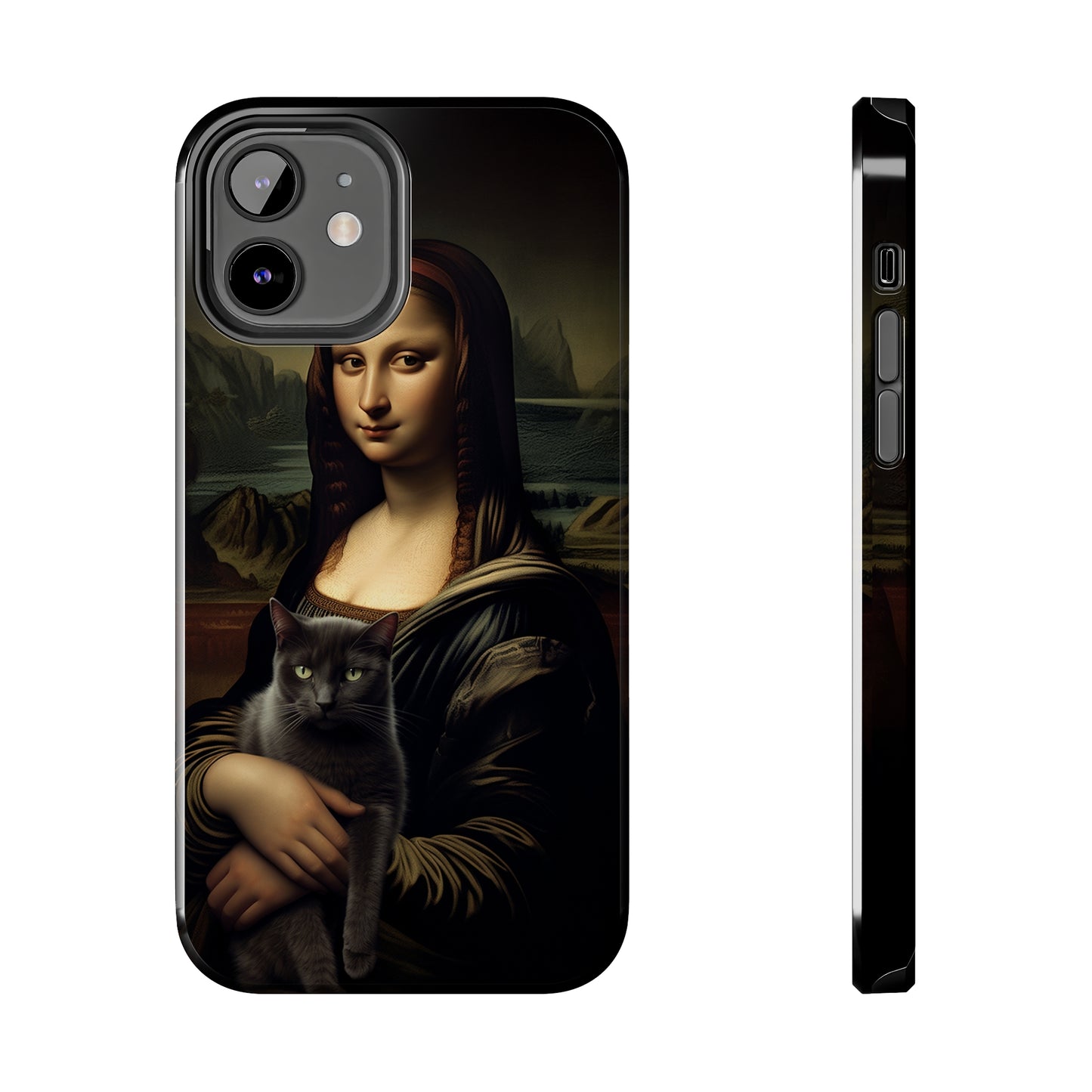 Mona Lisa with Cat iPhone Case | Art Phone Cases