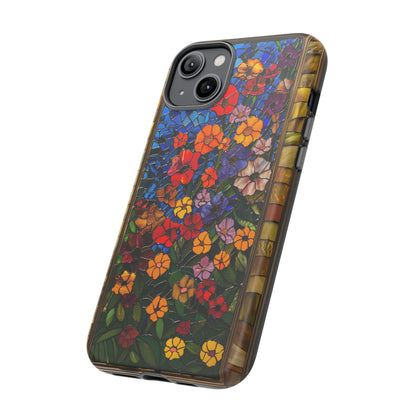 Gustav Klimt Style Flower Garden Painting Phone Case for iPhone 15, 14, Pro Max, 13, 12 & Samsung Galaxy S23, S22, S21, Google Pixel