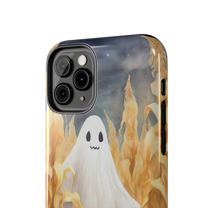 Ghost of Halloween Fall Pumpkins iPhone Case | Embrace the Spooky Autumn Vibes