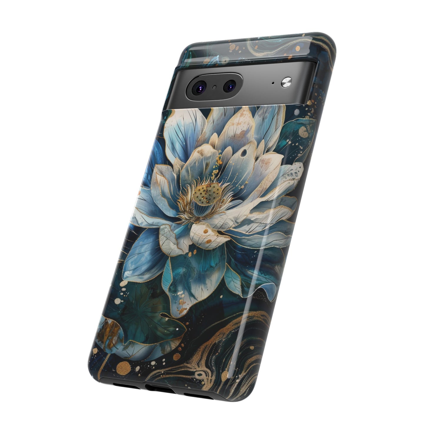 Zen Stained Glass Lotus Floral Design Phone Case