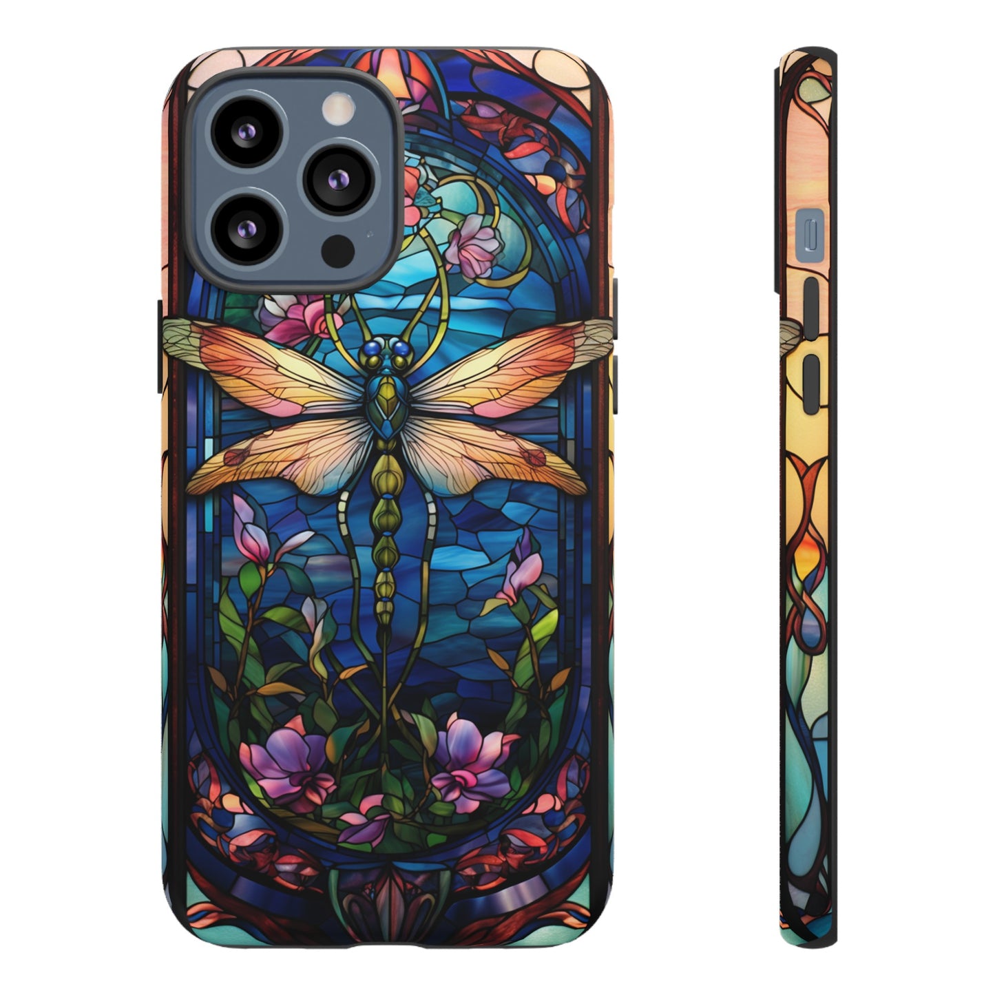 Art Nouveau Stained Glass Dragonfly Phone Case