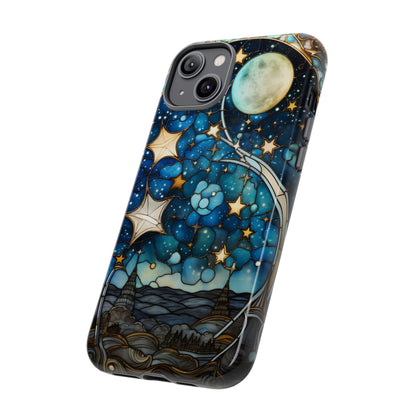 Boho Starry Night Stained Glass Artistry Phone Cover