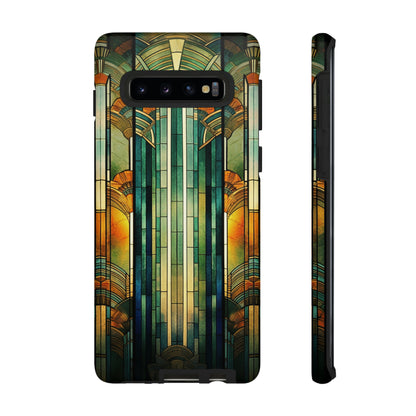 Art Deco Stained Glass floral Phone Case for iPhone 15, 14, Pro Max, 13, 12 & Samsung Galaxy S23, S22, S21, Google Pixel