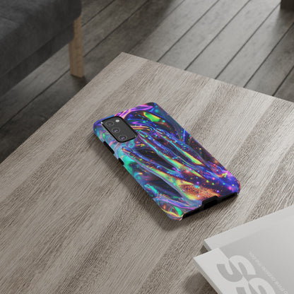 Marbled opalescent Holographic Print Phone Case