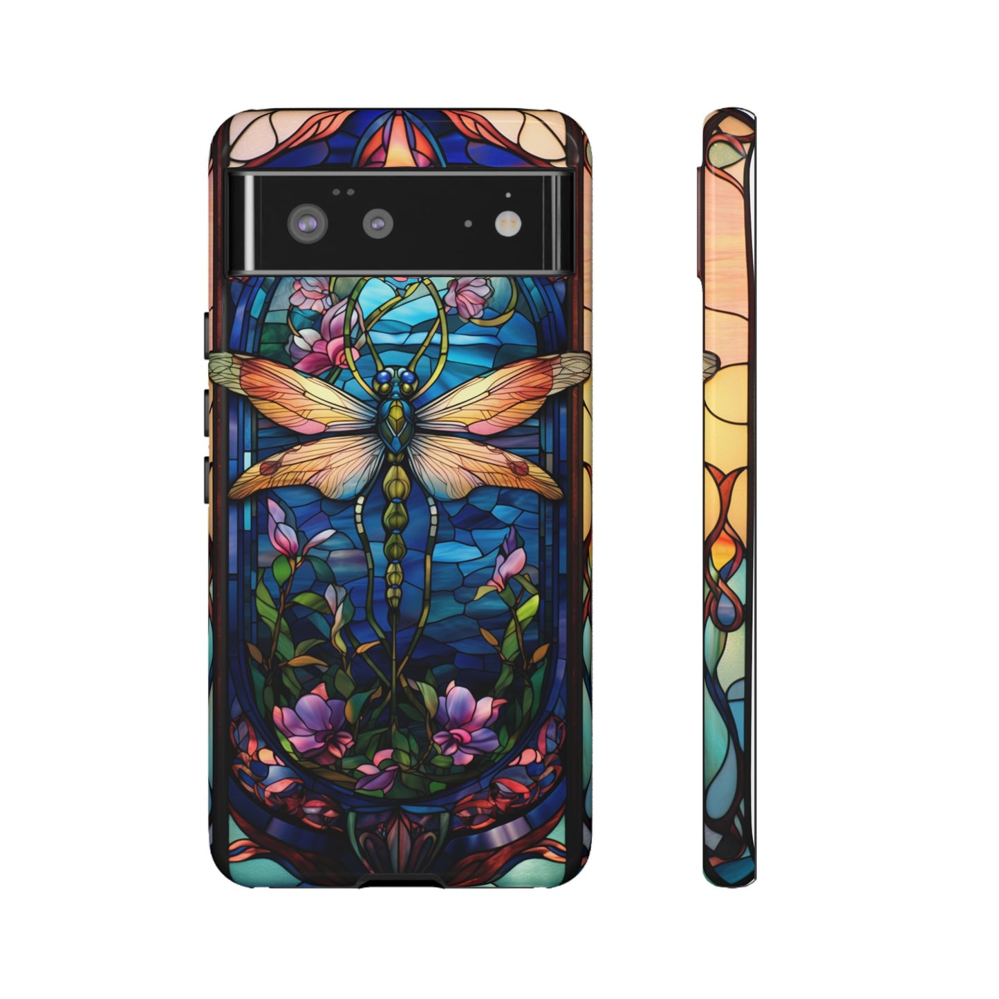 Art Nouveau Stained Glass Dragonfly Phone Case