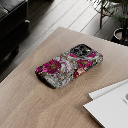 Stained Glass Magenta Floral Paisley Explosion Phone Case