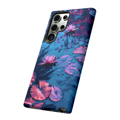 Magenta and Blue Color Zen Lily Pad Phone Case