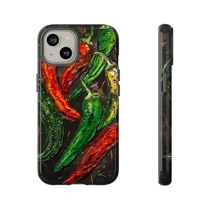 Green and Red Chili Peppers Phone Case