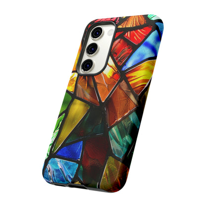 Color Explosion Abstract Stained Glass Phone Case