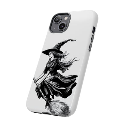 Vintage Halloween Witch on a Broom Spooky Phone Cover