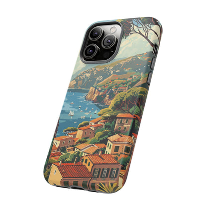 Midcentury French Riviera Landscape Painting Phone Case