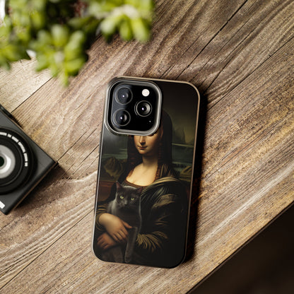 Mona Lisa with Cat iPhone Case | Art Phone Cases