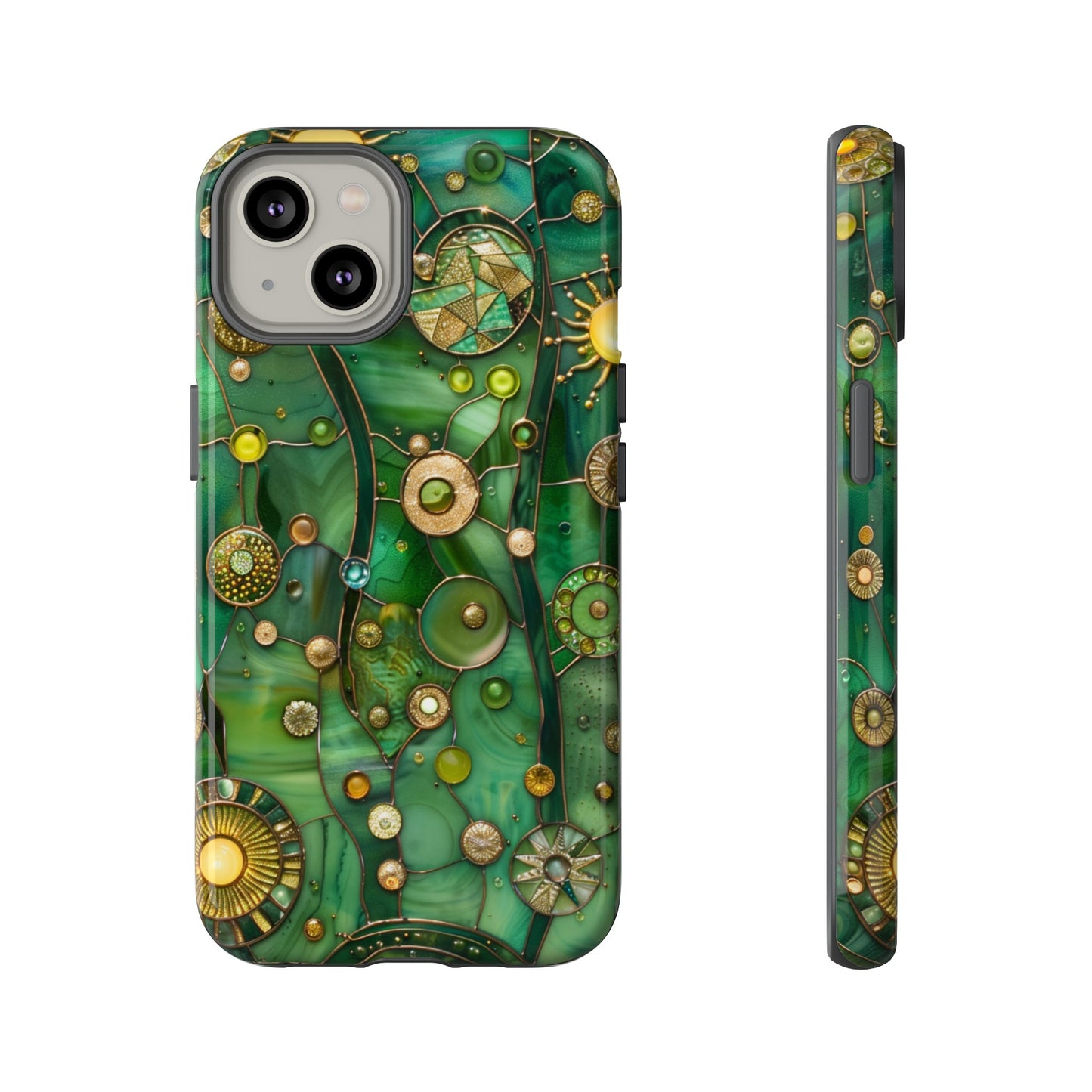 Green Celestial Stained Glass Mosaic Phone Case