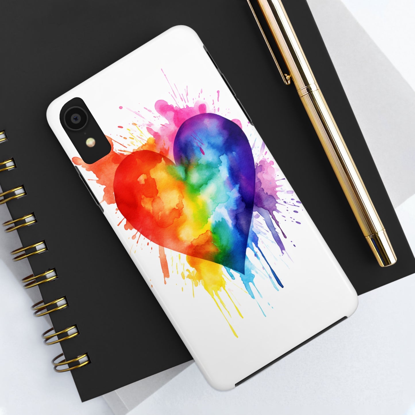 Gay Pride Rainbow Heart iPhone Case | Embrace Love, Equality, and LGBTQ+ Pride