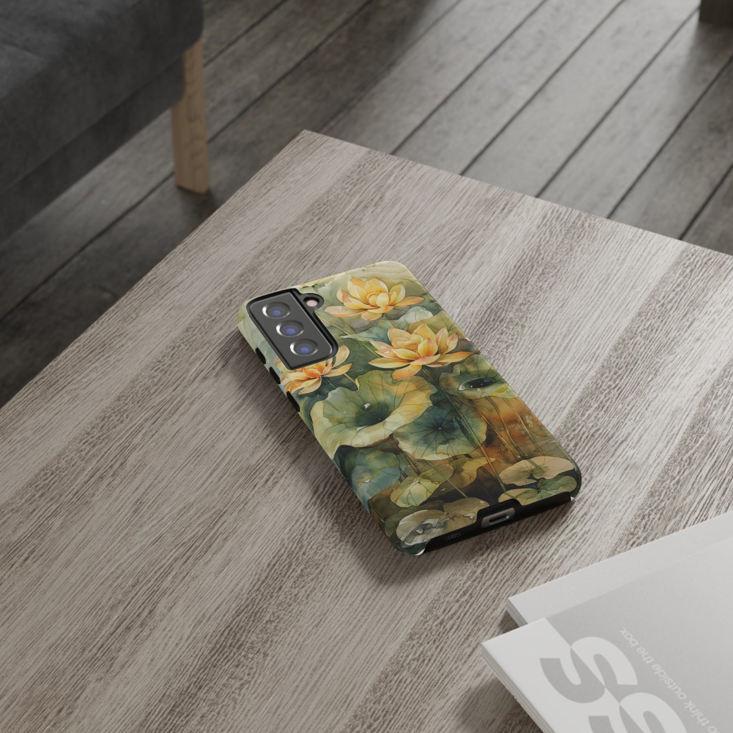 Zen Lotus Watercolor Painting iPhone 15 Case