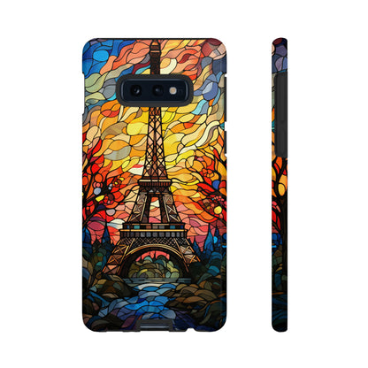 Parisian Elegance: Stained Glass Eiffel Tower | Artistic Flair iPhone Case for iPhone Models 11 through 14 Pro Max, Samsung Galaxy, and Google Pixel