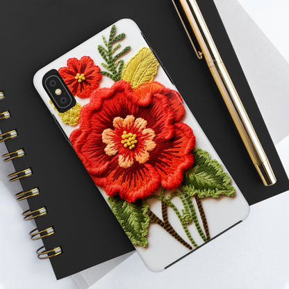 Floral Embroidery iPhone Case