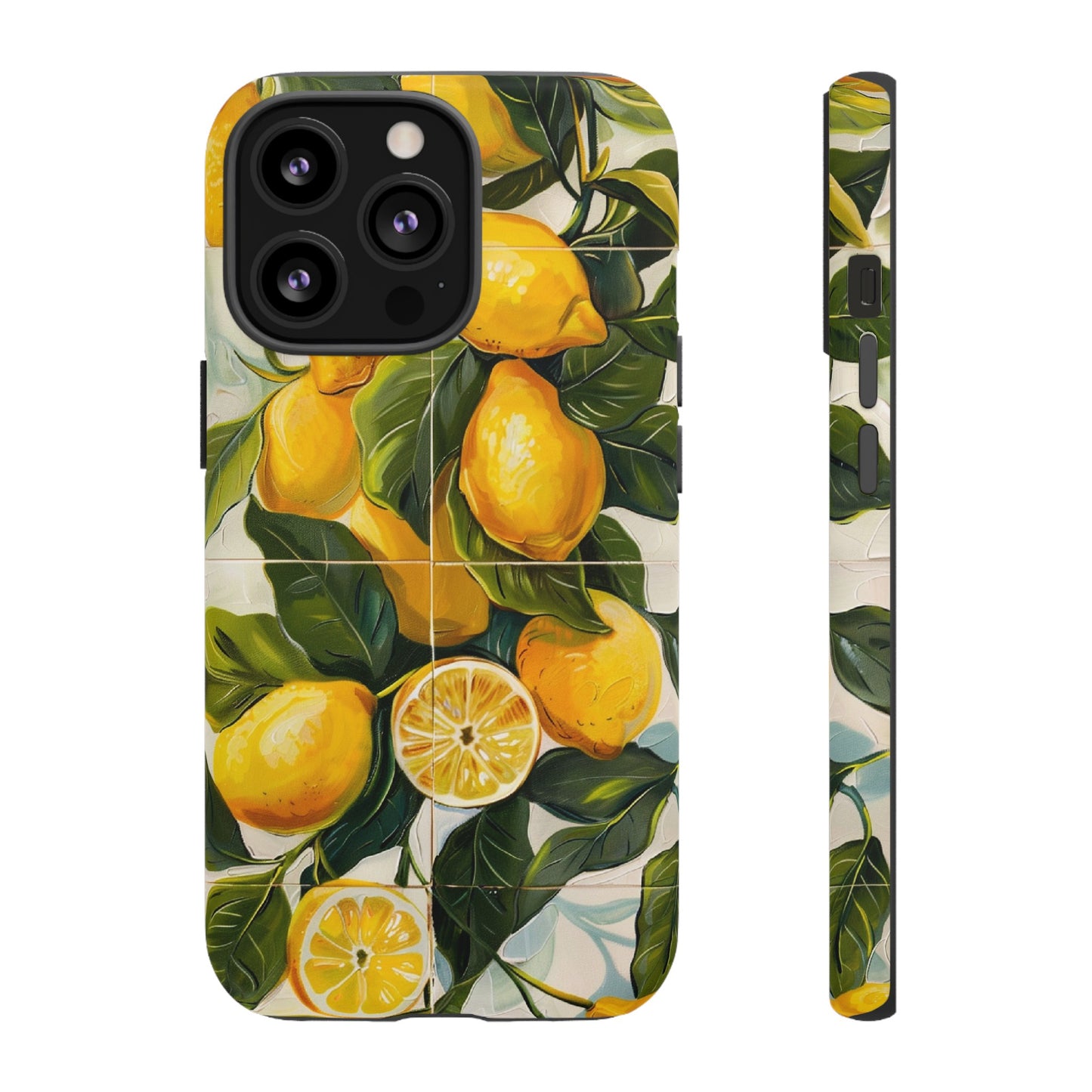 Mediterranean Lemon Italian Tile iPhone 14 Case