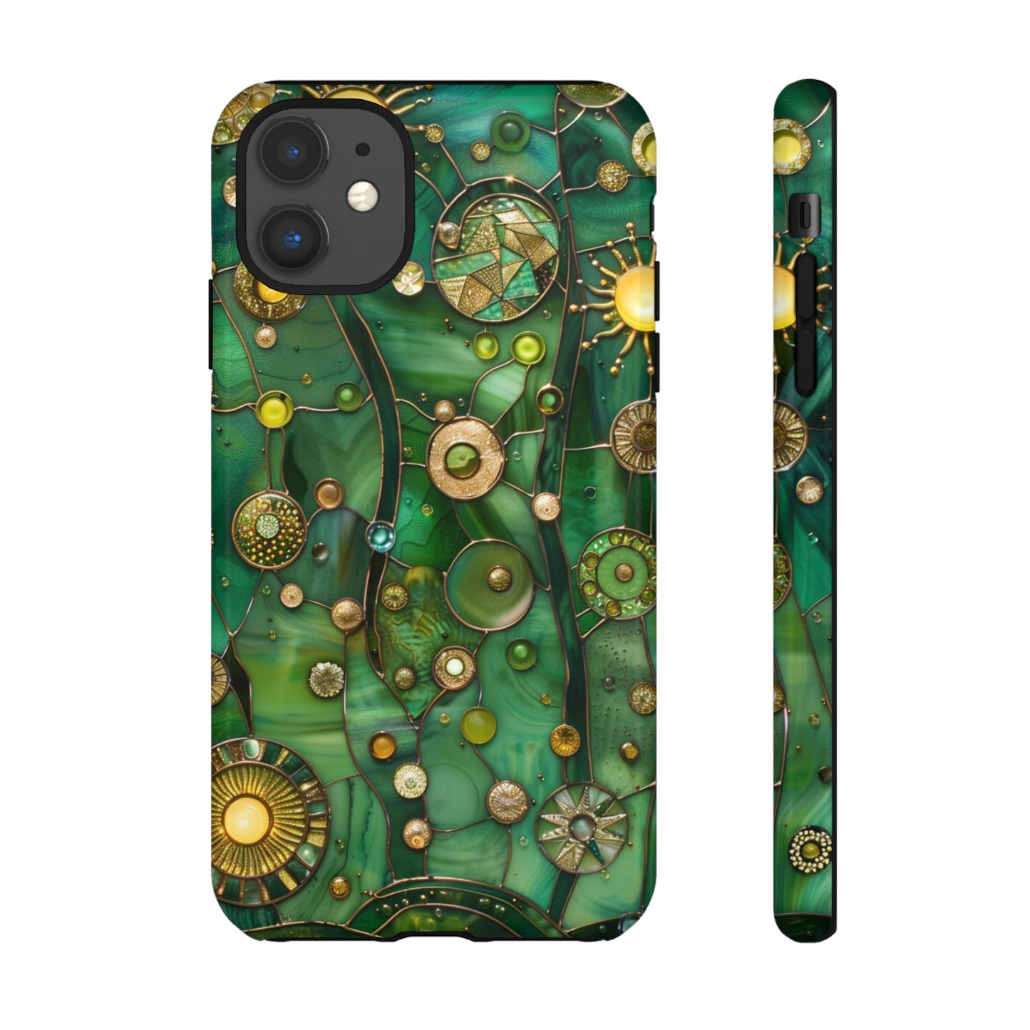 Green Celestial Stained Glass Mosaic Phone Case