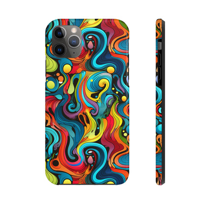 Psychedelic Rainbow Tough iPhone Case | Embrace Vibrant Style and Reliable Protection