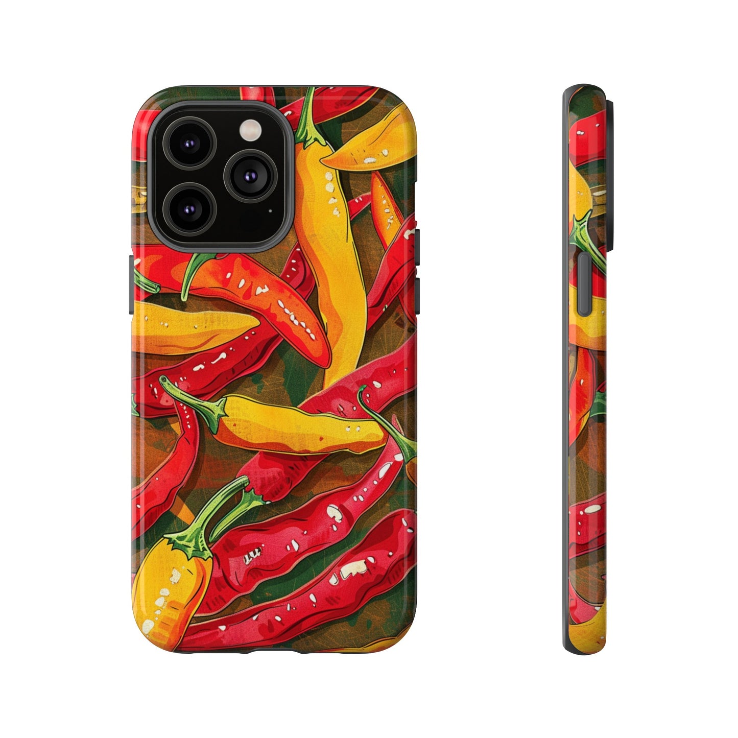 Yellow and Red Chili Peppers Phone Case