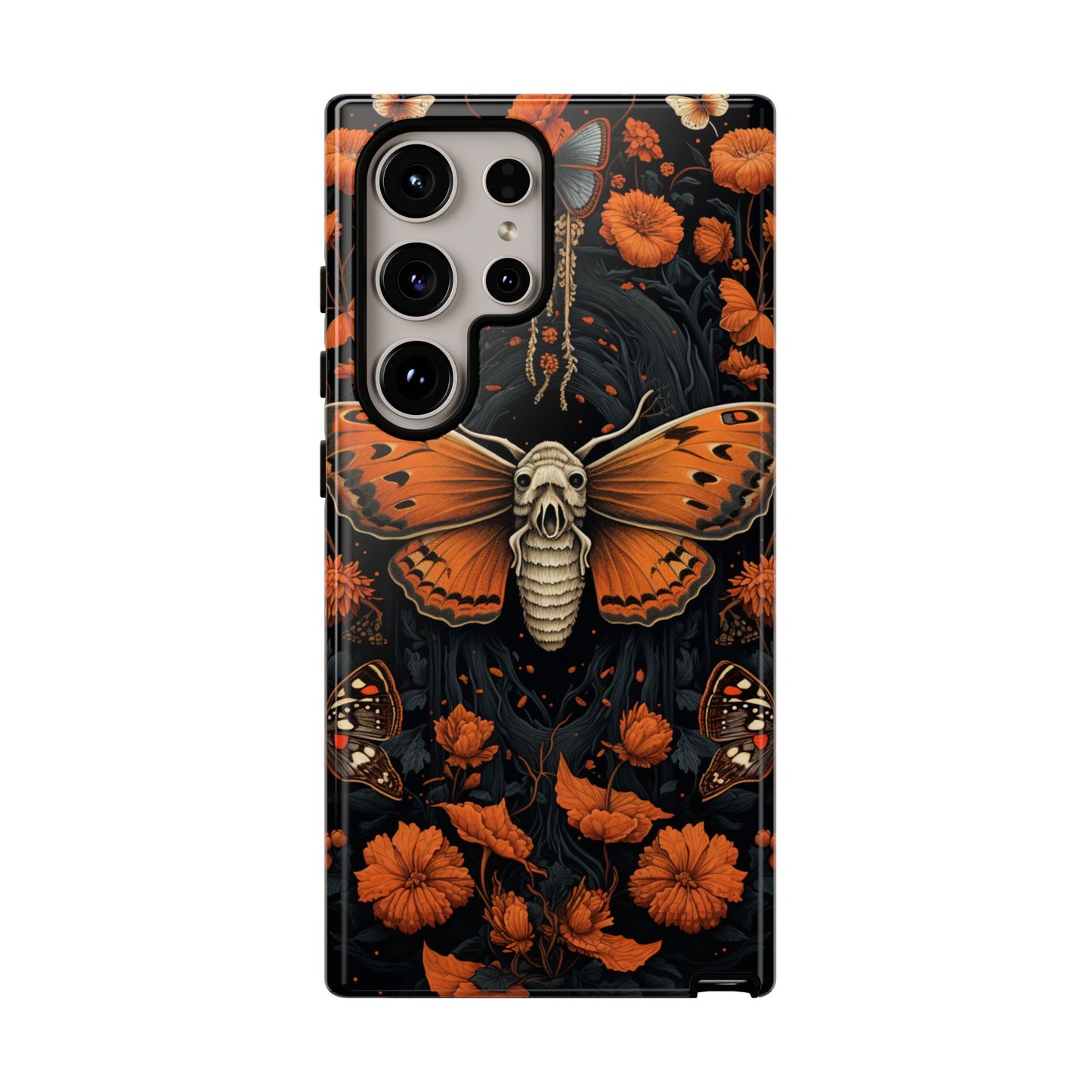 Eerie Elegance Halloween Goth Moth Phone Cover