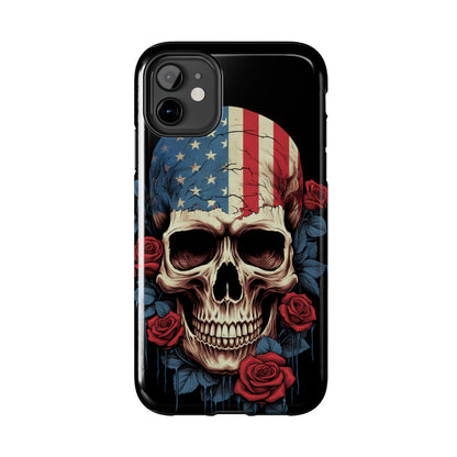 American Pride with an Edgy Spin: Skull USA Flag iPhone Case – Modern Protection Meets Patriotic Design