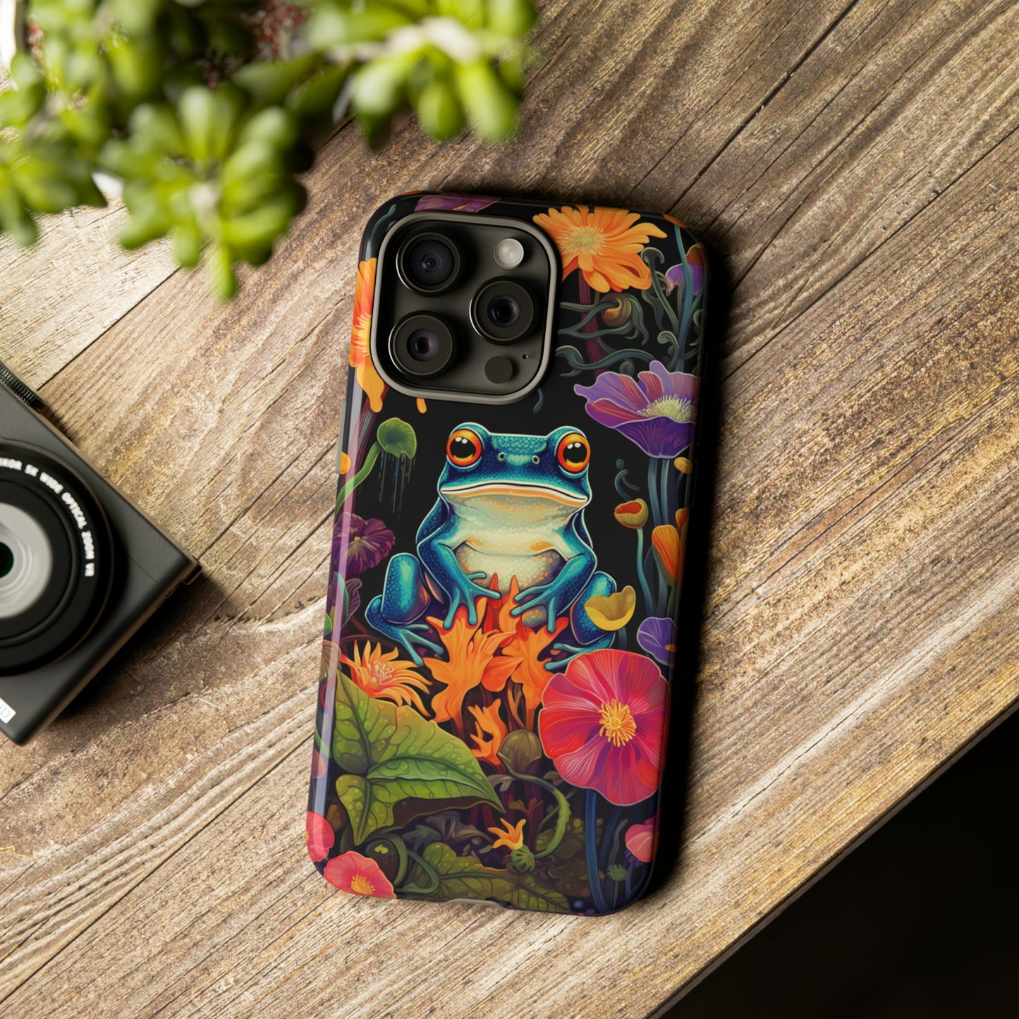 Floral Frogs Elegance Phone Case for Google Pixel, iPhone & Samsung Galaxy