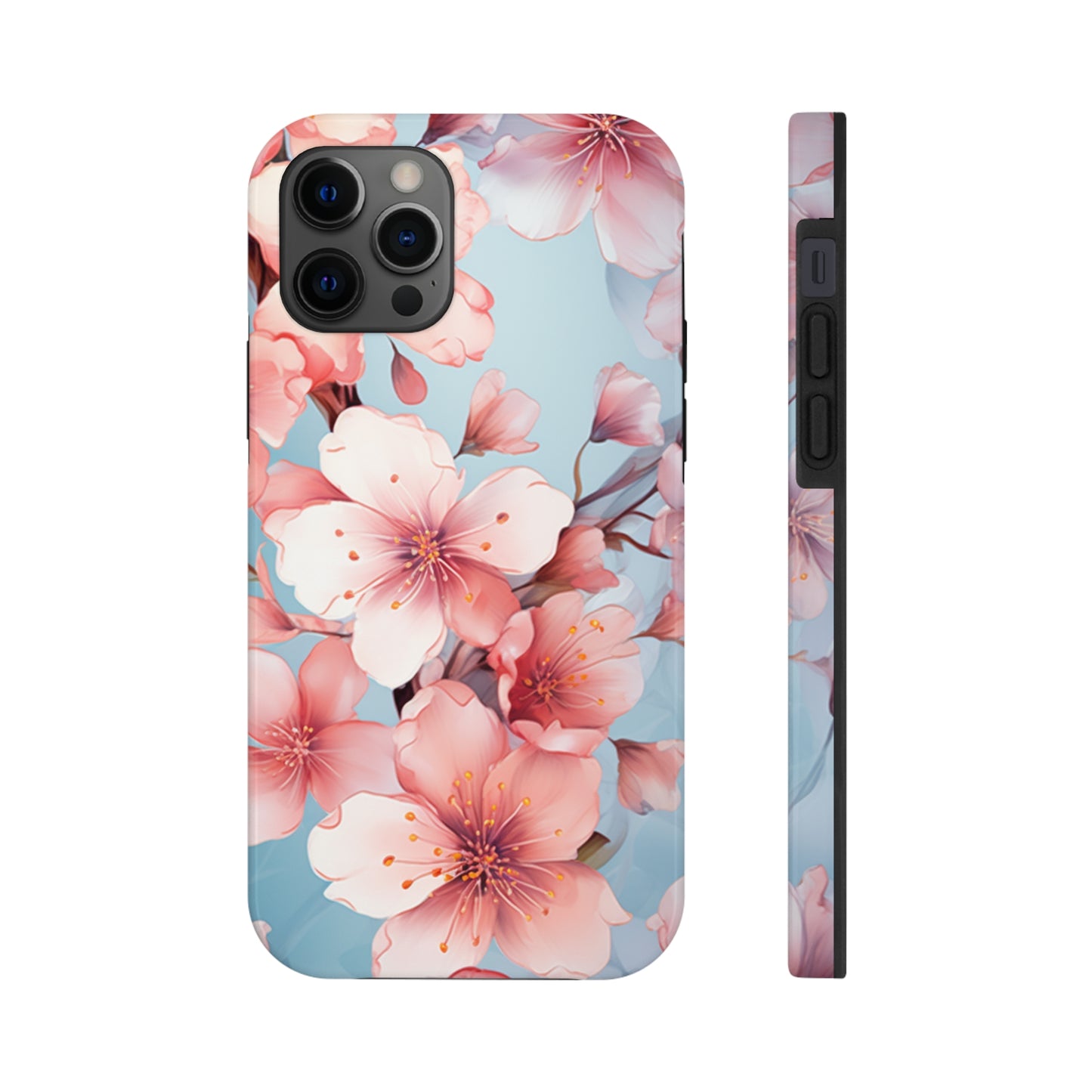 Pretty in Pink Flowers Tough iPhone Case | Floral Phone Cover