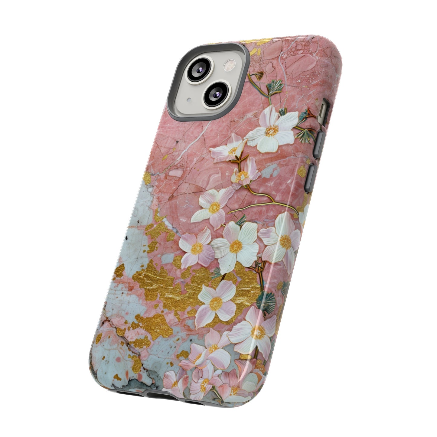Pink and Gold Floral Phone Case