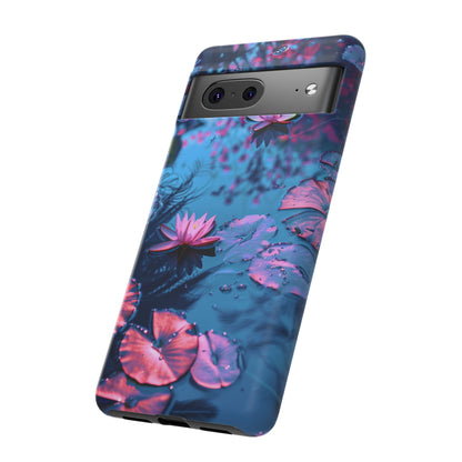 Magenta and Blue Color Zen Lily Pad Phone Case