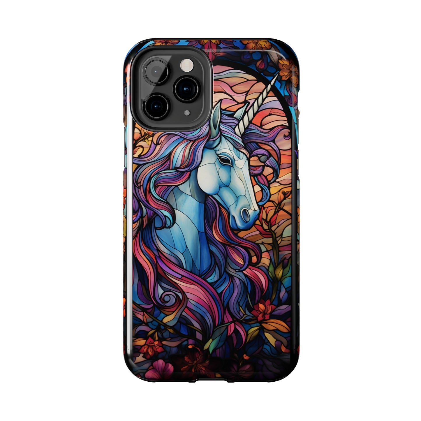 Unicorn Stained Glass iPhone Case | Mythical Beauty and Device Protection